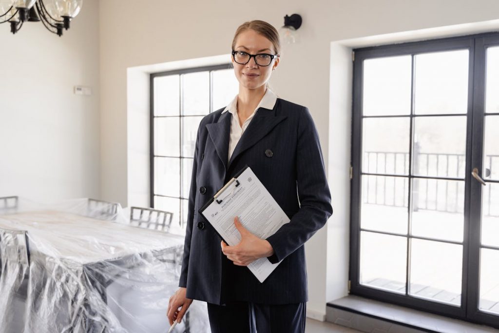 A Woman in Black Suit Jacket