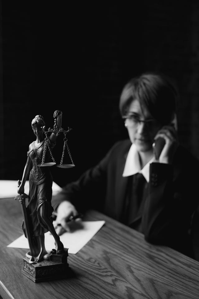 Woman and Justice Figurine