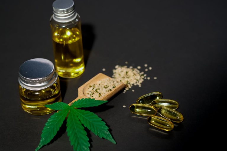 Photo of Marijuana Edibles on Dark Background
